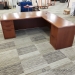 Medium Maple Executive Bow Front L Suite Desk